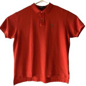 Ralph Lauren Mens Extra Large Orange Cotton Short Sleeve Golf Polo Shirt XL